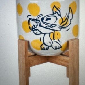 Disney World Stitch planter with stand home collection flower pot